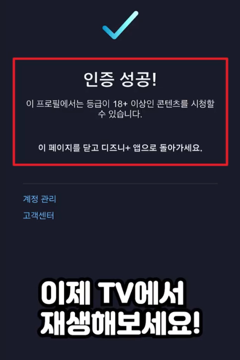 디즈니 플러스 성인인증 (18세 연령제한 해제) 9