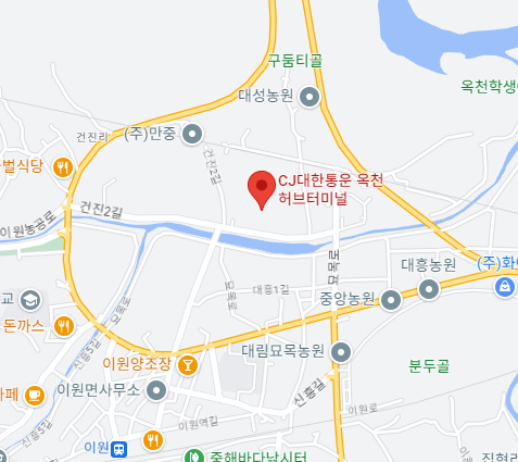 옥천hub 위치 간선상차, 간선하차 2