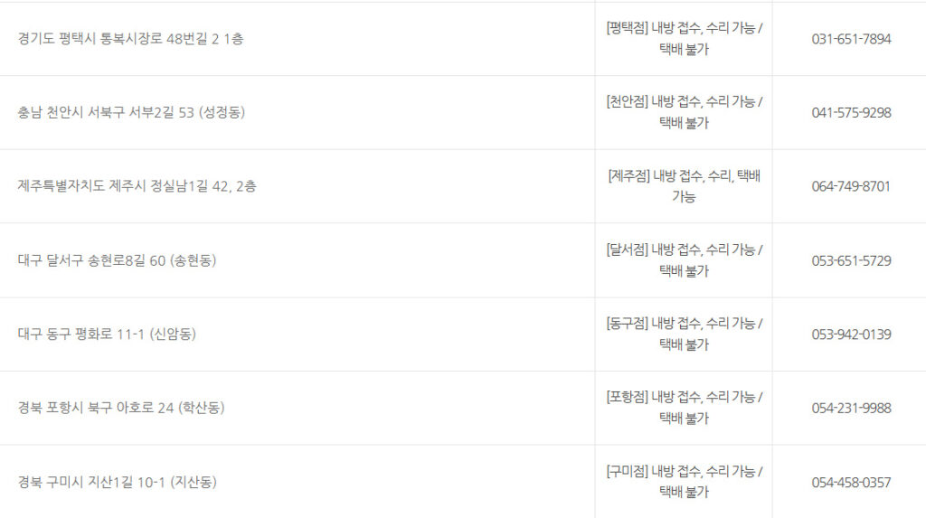 신일전자 서비스센터 as 고객센터 (선풍기,냉풍기,서큘레이터,팬히터,제습기,믹서기,청소기) 4