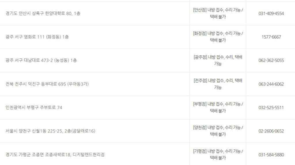 신일전자 서비스센터 as 고객센터 (선풍기,냉풍기,서큘레이터,팬히터,제습기,믹서기,청소기) 5