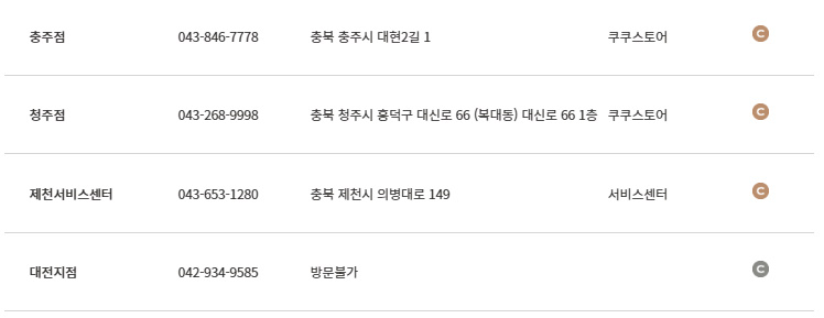 쿠쿠 서비스센터 전화번호 (압력밥솥,정수기,공기청정기,무선청소기,인덕션,음식물 처리기,고무패킹) 10