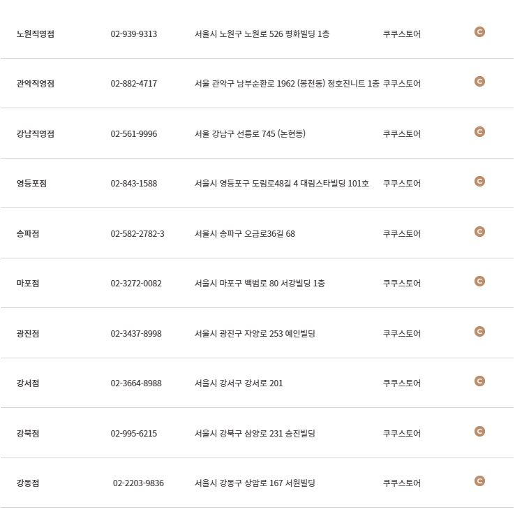쿠쿠 서비스센터 전화번호 (압력밥솥,정수기,공기청정기,무선청소기,인덕션,음식물 처리기,고무패킹) 3