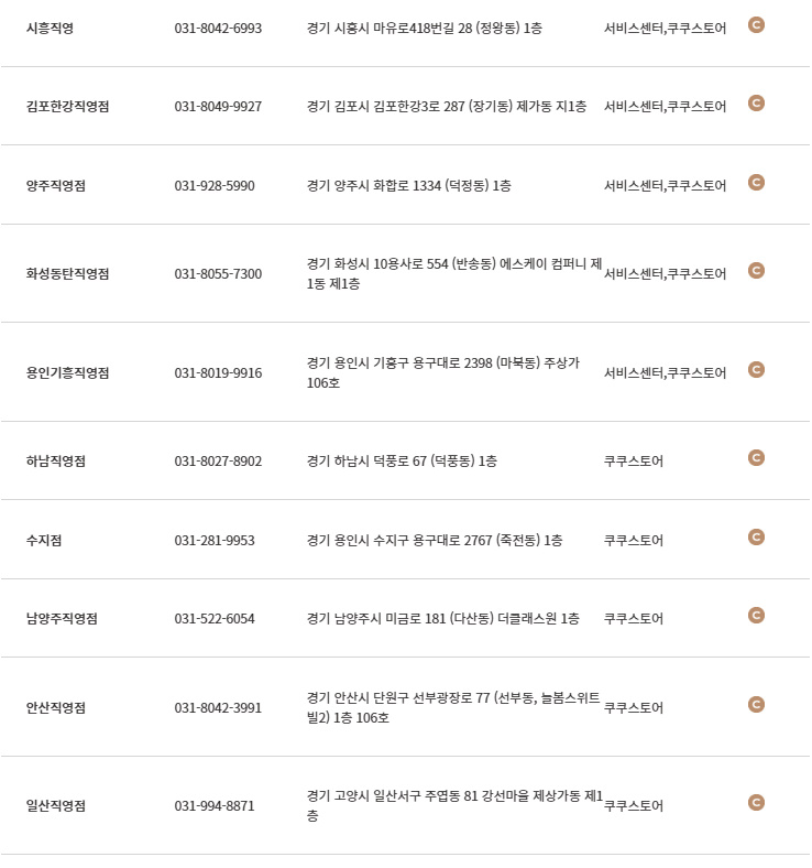 쿠쿠 서비스센터 전화번호 (압력밥솥,정수기,공기청정기,무선청소기,인덕션,음식물 처리기,고무패킹) 4