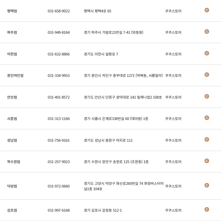 쿠쿠 서비스센터 전화번호 (압력밥솥,정수기,공기청정기,무선청소기,인덕션,음식물 처리기,고무패킹) 6