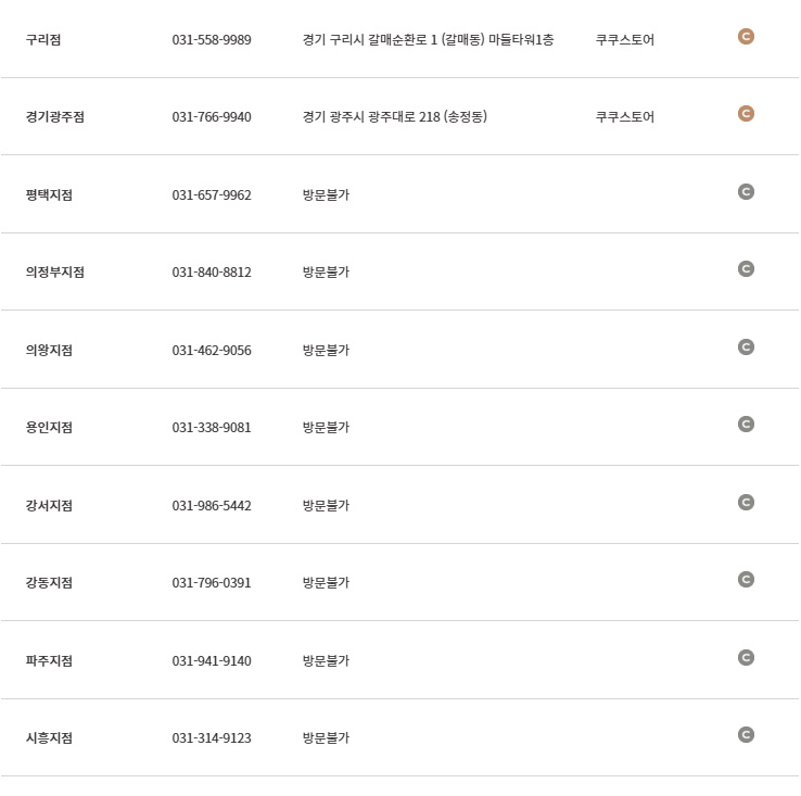 쿠쿠 서비스센터 전화번호 (압력밥솥,정수기,공기청정기,무선청소기,인덕션,음식물 처리기,고무패킹) 7