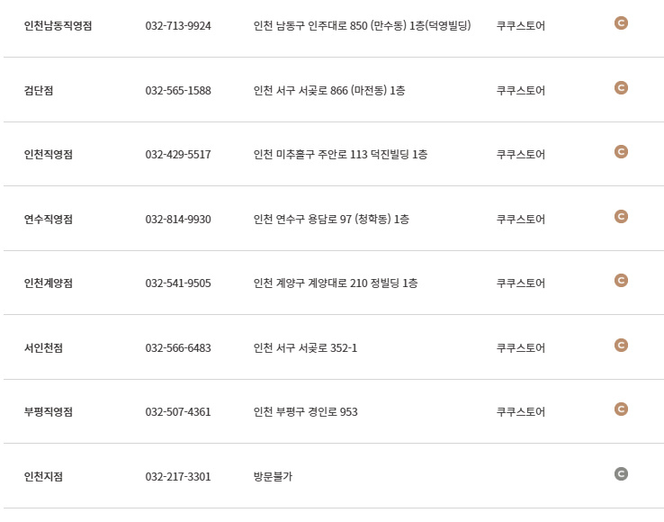 쿠쿠 서비스센터 전화번호 (압력밥솥,정수기,공기청정기,무선청소기,인덕션,음식물 처리기,고무패킹) 8